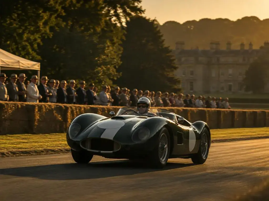 Couple relaxing in the rear seat of a luxury car at night